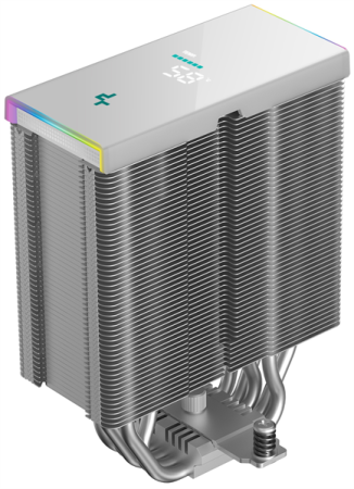 Фото DEEPCOOL AK500S DIGITAL SE WH LGA20XX/1700/1200/115X/AM5/AM4 (12шт/кор, TDP 240W, PWM, Fan 120mm, 5 тепл. трубок, Copper Base, белый) RET (R-AK500S-WHADMN-GJD)
