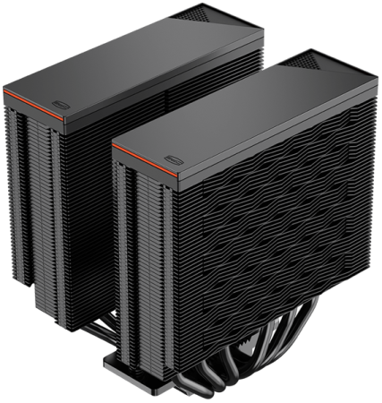 Фото PCCooler RZ620 BK, 2x120mm FAN, 6 HEAT PIPES, 4-PIN PWM, 500-2200 RPM, 32 DBA, FDB BEARING, LGA 1851/1700/1200/115X, AMD AM5/AM4