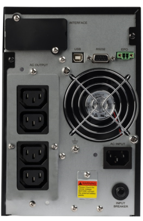 Фото SMARTWATT ИБП онлайн, чистый синус, мощность 1000/900 ВА/Вт, напольный, LCD дисплей, порт USB, RS232, EPO, SNMP слот, IEC13 - 8 шт., встроенные АКБ 2*9 Ач (3703020430001)