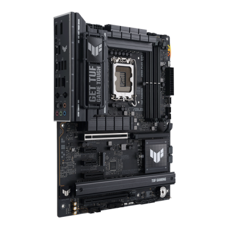 Фото ASUS TUF GAMING Z890-PLUS WIFI, LGA1851, Z890, 4*DDR5, 4*SATA, 4*M.2, 6*USB 3.2, Type-C, 2*PCIx16, 1*PCIx4, 2*PCIx1, Thunderbolt™ 4, HDMI+DP, ATX; 90MB1IQ0-M0EAY0