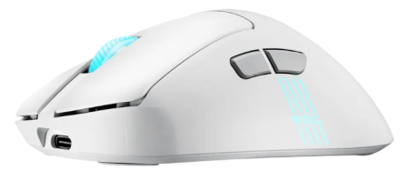 Фото ASUS ROG KERIS II ORIGIN, 54g, Wired, 2.4GHz RF, Bluetooth 5.1, 42K DPI sensor, 5 Programmable Buttons, White