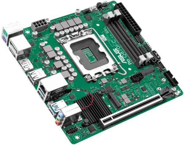 Фото ASUS PRO Q870I-C-CSM, LGA1851, Q870, 2*DDR5, 2*SATA, 1*M.2, 3*USB 3.2, 2*USB 2.0, Type-C, 2*PCIx16, 2*DP+HDMI, mATX; 90MB1MPP-M0EAYC