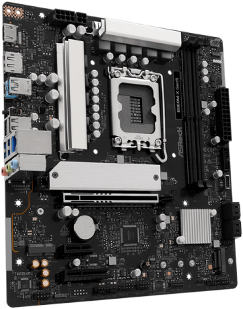 Фото ASROCK B860M-X Gen5, LGA1851, B860, 2*DDR5, 4*SATA, 2*M.2, 3*USB 3.2, 2*USB 2.0, Type-C, 2*PCIx16, 1*M.2 (Key E), HDMI+DP, mATX