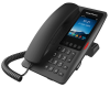 Fanvil H6W, 2 SIP-акк., 3.5", 320x480 Цвет. экран, POE, БП в комп., 1x100 Mbps, Wi-Fi 6, Чёрный, 5 прог. клав.