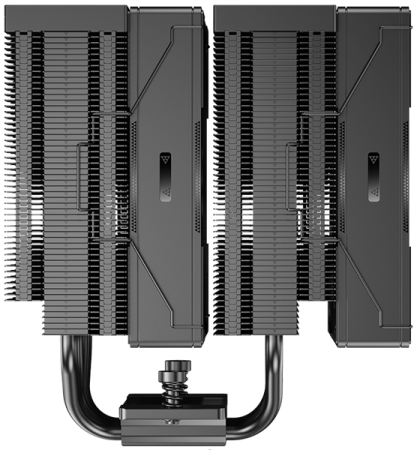 Фото PCCooler RZ620 BK, 2x120mm FAN, 6 HEAT PIPES, 4-PIN PWM, 500-2200 RPM, 32 DBA, FDB BEARING, LGA 1851/1700/1200/115X, AMD AM5/AM4