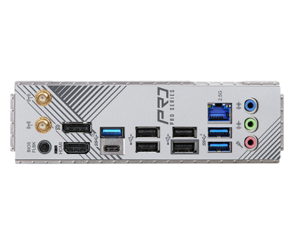 Фото ASROCK B650M PRO RS WIFI, AM5, B650, 4*DDR5, 4*SATA, 3*M.2, 3*USB 3.2, 4*USB 2.0, Type-C, 2*PCIx16, 1*M.2 (Key E), HDMI+DP, mATX