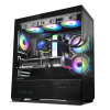 Фото ZALMAN CHRONIX V2, ATX, BLACK, WINDOW, 1xCombo (3.5’’ or 2.5’’), 1x3.5’’HDD, 2x2.5’’SSD, 1xUSB2.0, 1xUSB3.0, 1xUSB Type-C, SIDE 2x120mm ARGB, REAR 1x120mm ARGB