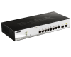 Фото D-Link Настраиваемый L2 коммутатор, 8х1000Base-T, 2х1000Base-X SFP, упрощенный интерфейс CLI