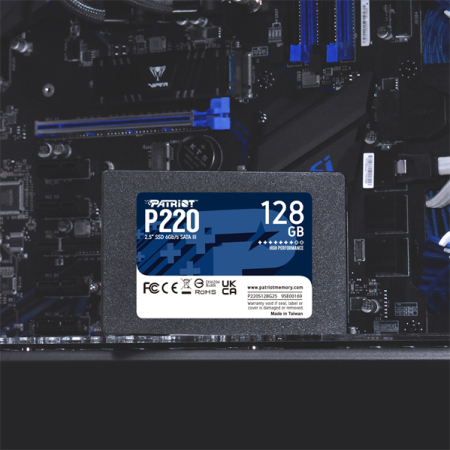 Фото Patriot SSD P220 128GB SATA3 2.5" R550/W480 TBW 60TB 3D NAND