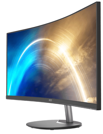 Фото MSI PRO MP341CQ 34" 21:9 UWQHD(3440x1440) VA Curve1500R, 1ms(MPRT), 3000:1,100M:1,300nit,178/178,2xHDMI 2.0,DP 1.2,Tilt,Speaker,VESA,100Hz,Black,1y w-ty
