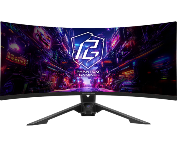 ASROCK 34" PG34QRT2B VA Curved 3840x2160 1 ms GTG 500 cd 180Hz HDR 400 VESA HAS Tilt HDMI*2 DP*2 MM HAS Swivel Pivot Black