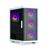 Фото ZALMAN M4 White, MATX, WHITE, WINDOW, 1xCombo (3.5'' or 2.5''), 1x3.5", 2x2.5", 1xUSB2.0, 2xUSB3.0, FRONT 3x120mm ARGB, REAR 1x120mm ARGB