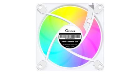 Фото Ocypus Gamma F12 Elite WH ARGB, 120x120x25mm, 4-PIN PWM, 600-1800 RPM, 26 DBA MAX, HYDRO BEARING