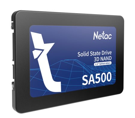 Фото Netac SSD SA500 256GB 2.5 SATAIII 3D NAND, R/W up to 520/450MB/s, TBW 120TB, 3y wty