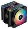 DEEPCOOL AG620 BK ARGB V2 LGA20XX/1700/1200/115X/AM5/AM4 (9шт/кор, TDP 260W, PWM, ARGB DUAL Fan 120mm, 6 тепл. трубок, черный) RET (R-AG620-BKAMMN-GJD)