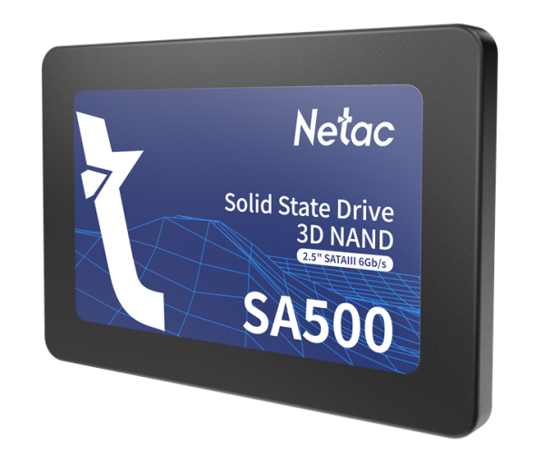 Фото Netac SSD SA500 512GB 2.5 SATAIII 3D NAND, R/W up to 520/450MB/s, TBW 240TB, 3y wty