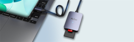 Фото Netac Flash card reader WK12, USB3.0 Type-C to mSD/SD (repl. NT09WK12-30GR)