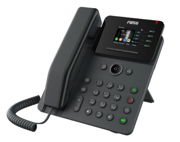 Fanvil V61W (Замена X303W), 4 SIP-акк., 2,4", 320x240 Цвет. экран, POE, БП в комп., 2x1 Gbps, Wi-Fi 6, BT 5.4