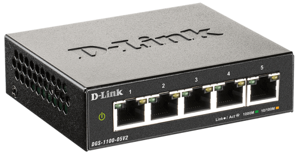 Фото D-Link Настраиваемый L2 коммутатор, 5х1000Base-T