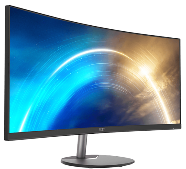 Фото MSI PRO MP341CQ 34" 21:9 UWQHD(3440x1440) VA Curve1500R, 1ms(MPRT), 3000:1,100M:1,300nit,178/178,2xHDMI 2.0,DP 1.2,Tilt,Speaker,VESA,100Hz,Black,1y w-ty