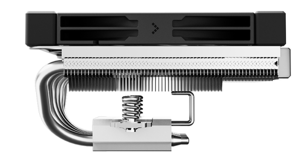 Фото DEEPCOOL AN600 LGA1700/1200/115X/AM5/AM4 низкопрофильный 67mm (18шт/кор, TDP 180W, PWM, White LED Fan 120mm, 6 тепл. трубок, Copper Base, черный) RET (R-AN600-BKNNMN-G)