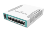 MikroTik Cloud Router Switch 106-1C-5S with QCA8511 400MHz CPU, 128MB RAM, 1x Combo port (Gigabit Ethernet or SFP), 5 x SFP cages, RouterOS L5, desktop case, PSU