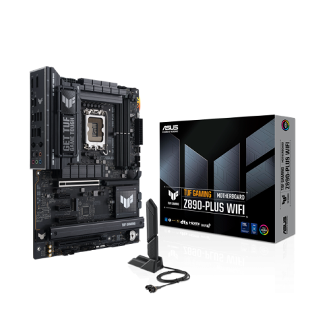 Фото ASUS TUF GAMING Z890-PLUS WIFI, LGA1851, Z890, 4*DDR5, 4*SATA, 4*M.2, 6*USB 3.2, Type-C, 2*PCIx16, 1*PCIx4, 2*PCIx1, Thunderbolt™ 4, HDMI+DP, ATX; 90MB1IQ0-M0EAY0
