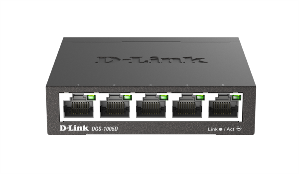 Фото D-Link Неуправляемый коммутатор, 5x1000Base-T, корпус металл