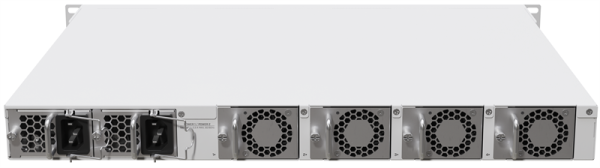 Фото MikroTik Cloud Core Router 2216-1G-12XS-2XQ with Amazon Annapurna Labs Alpine v3 AL73400 CPU (16-cores, 2GHz per core) and Marvell Prestera Aldrin2 switch-chip, 16GB RAM, 2x100G QSFP cages, 14x25G SFP