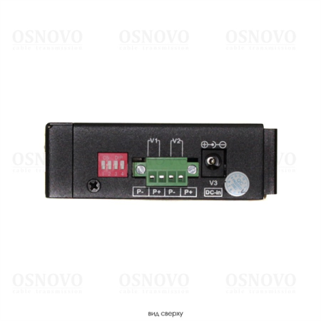 Фото OSNOVO OMC-1000-11X/I Промышленный компактный медиаконвертер Gigabit Ethernet. Порты: 1 x GE (10/100/1000Base-T), 1 x GE SFP (100/1000Base-X). Поддержка режима CCTV: Увеличение расстояния передачи дан