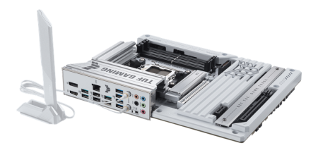 Фото ASUS TUF GAMING B850-BTF WIFI W, AM5, B850, 4*DDR5, 4*SATA, 3*M.2, 7*USB 3.2, 2*USB 2.0, Type-C, 3*PCIx16, 1*PCIx1, DP+HDMI, ATX; 90MB1KW0-M0EAY0