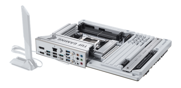 Фото ASUS TUF GAMING B850-BTF WIFI W, AM5, B850, 4*DDR5, 4*SATA, 3*M.2, 7*USB 3.2, 2*USB 2.0, Type-C, 3*PCIx16, 1*PCIx1, DP+HDMI, ATX; 90MB1KW0-M0EAY0