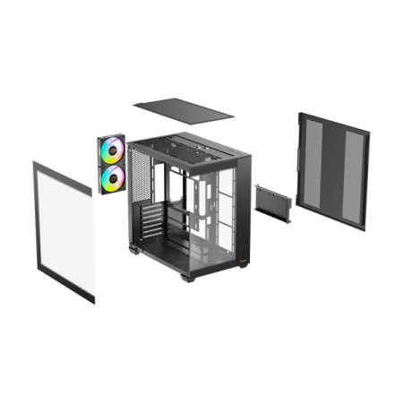 Фото Ocypus Delta C74 BK ARGB, ATX, Type-C*1, USB3.0*2, REAR 2x120mm ARGB