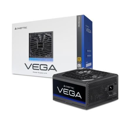Фото Chieftec Vega PPG-750-S (ATX 3.1, 750W, 80 PLUS GOLD, Active PFC, 135mm fan, Gen5 PCIe) Retail
