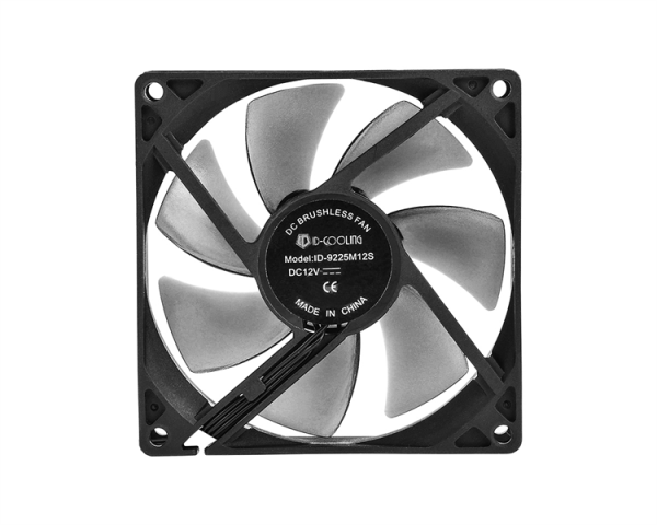 Фото ID-COOLING NO-9225-SD 92x92x25мм (156шт./кор, 3pin, черный, 1500об/мин) BOX