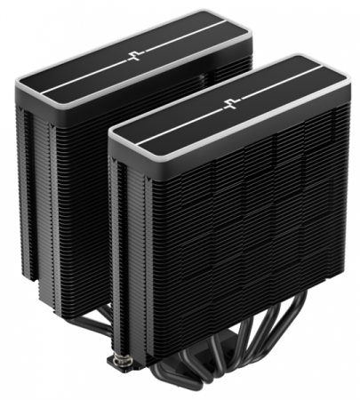 Фото DEEPCOOL AG620 BK ARGB V2 LGA20XX/1700/1200/115X/AM5/AM4 (9шт/кор, TDP 260W, PWM, ARGB DUAL Fan 120mm, 6 тепл. трубок, черный) RET (R-AG620-BKAMMN-GJD)