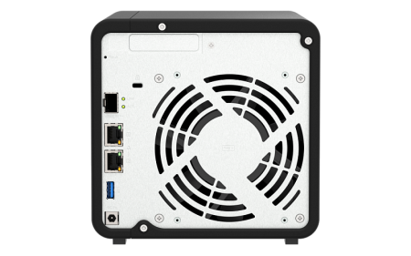 Фото QNAP SMB QC 2GhzCPU/4Gb/upto 4HDD, up to 20 with TL-D1600S/SATA(3,5" 2,5")/ 2xUSB3.2/1xHDMI/1xExp.slot/2x2,5Gb 2x10Gb(SFP+)/iSCSI/1xPS/2YW