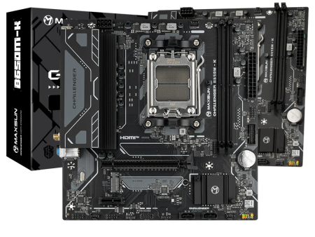 Фото MAXSUN MS-Challenger B650M-K WIFI, AM5, B650, 2*DDR5, 2*SATA3, M.2, USB 3.2, USB 2.0, 2*PCIEx16, HDMI, mATX