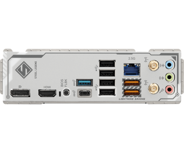 Фото ASROCK B850M STEEL LEGEND WIFI, AM5, B850, 4*DDR5, 4*SATA, 3*M.2, 4*USB 2.0, 3*USB 3.2, Type-C, 2*PCIx16, 1*M.2 (Key E), HDMI+DP, mATX
