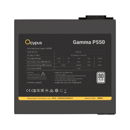 Фото Ocypus Gamma P550, 550W, APFC, 80+, 120mm Fan (P550-W)