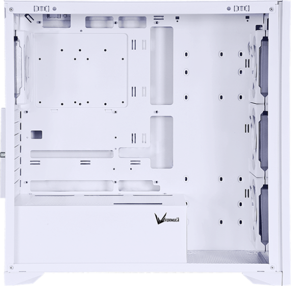 Фото Formula V Line TimberLine T0 White, ATX, wood+plastic front, TYPE-C*1, USB3.0*2, FRONT 3x120mm FRGB, REAR 1x120mm FRGB