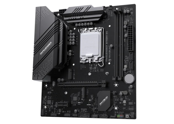 Фото MAXSUN MS-Challenger B760M D5 WIFI, LGA1700, B760, 2*DDR5, 3*SATA3, 2*M.2, USB 3.2, USB 2.0, 1*PCIEx16, 1*PCIEx1, VGA+HDMI, mATX