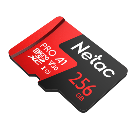 Фото Netac P500 Extreme PRO 256GB MicroSDXC V30/A1/C10 up to 100MB/s, retail pack with SD Adapter