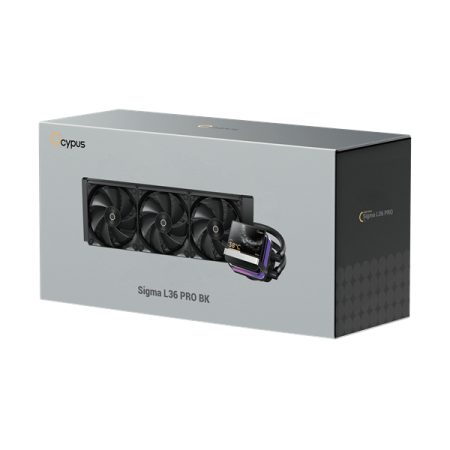 Фото Ocypus Sigma L36 PRO BK, 360mm, LCD Pump, 3x120mm FDB fans, LGA115X/1200/1700/18XX, AM4/AM5