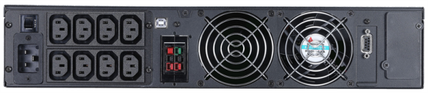 Фото Powercom MACAN SE, On-Line, 3000VA/3000W, Rack/Tower, 8*IEC320-C13, LCD, Serial+USB, SmartSlot, подкл. доп. Батарей (1076119)