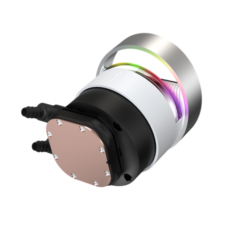 Фото Ocypus Sigma L24 WH ARGB, 240mm, LCD Pump 2.4", 2x120mm ARGB fans, LGA115X/1200/1700/18XX, AM4/AM5