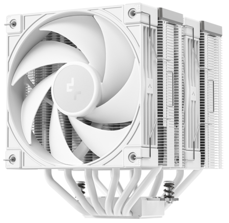 Фото DEEPCOOL AK620 G2 WH LGA1851/1700/1200/115X/AM5/AM4 (8шт/кор, TDP 260W, PWM, DUAL Fan 120mm, 6 тепл. трубок, Copper Base, Wood-grain top cover, белый) RET (R-AK620G2-WHNNMN-GJD)