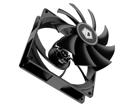Фото ID-COOLING FL-12025K 120x120x25мм (80шт./кор, 3pin, черный, 1250об/мин, супертихий) BOX