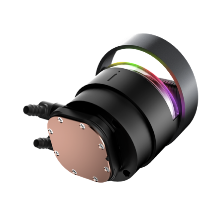 Фото Ocypus Sigma L24 BK ARGB, 240mm, LCD Pump 2.4", 2x120mm ARGB fans, LGA115X/1200/1700/18XX, AM4/AM5