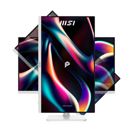Фото MSI PRO MAX 271PHW E14 27" 16:9 FHD(1920x1080) IPS Flat,4ms(GTG),1500:1,100M:1,300nit,HDMI,DP,2xUSB Type-A,USB Type-B,USB Type-C,Speaker,Tilt,Swivel,Height,Pivot,144Hz,White,1y w-ty